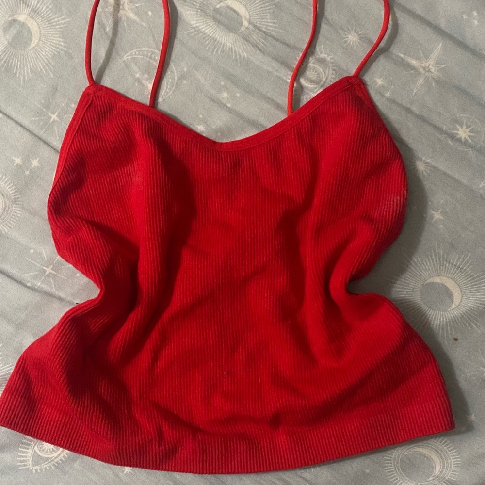 Red tank top